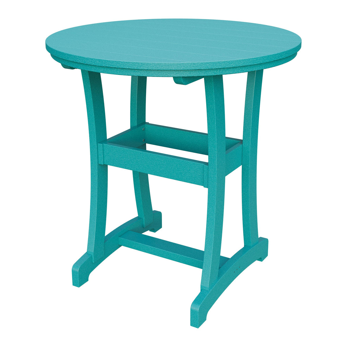Amish Legacy 42" Round Outdoor Bar Table in Aruba Blue