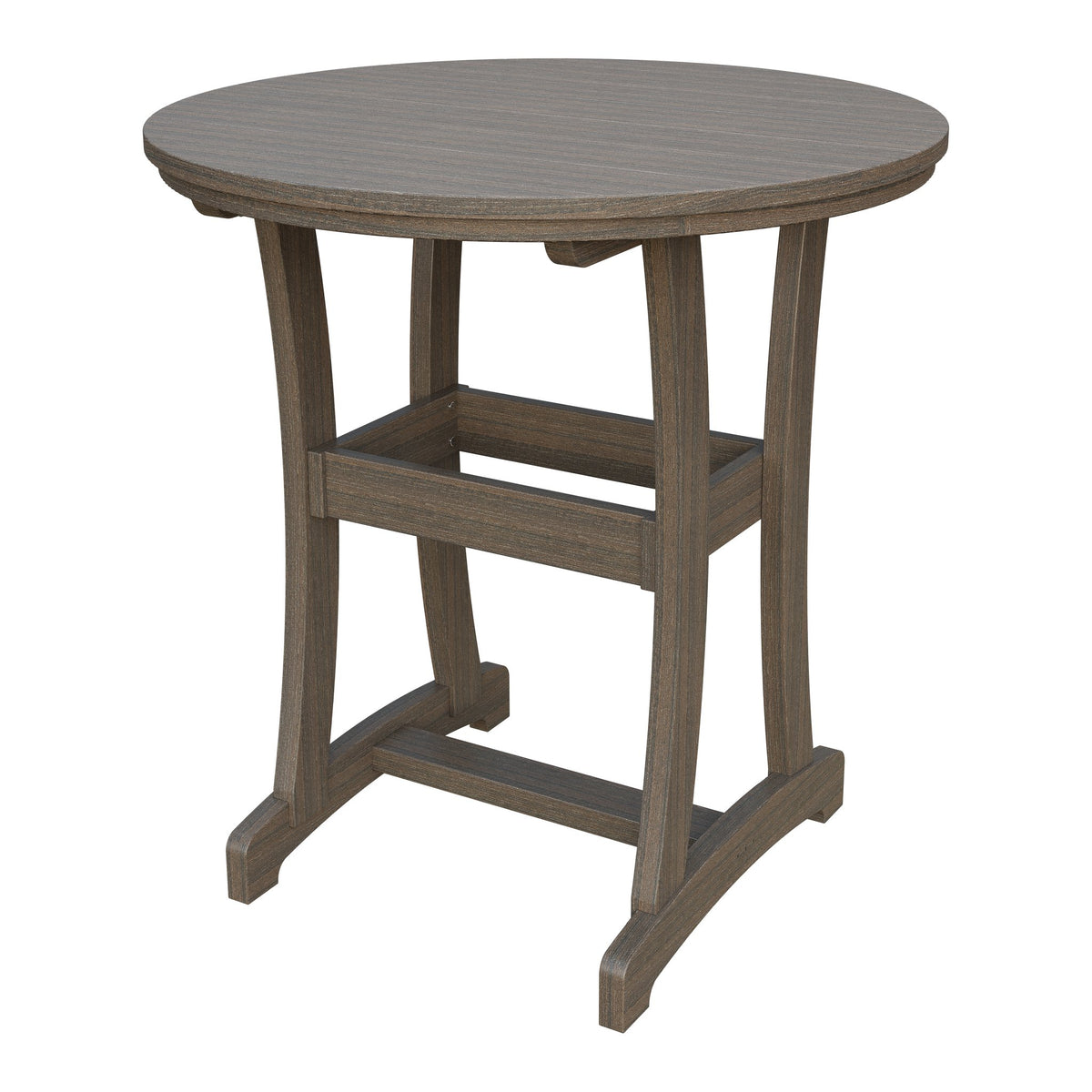 Amish Legacy 42" Round Outdoor Bar Table in Brazilian Walnut