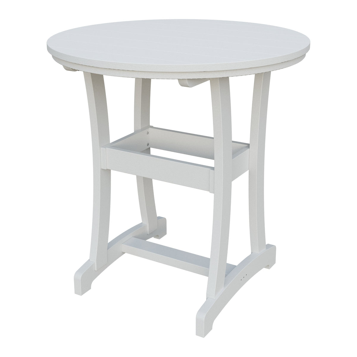 Amish Legacy 42" Round Outdoor Bar Table in Bright White