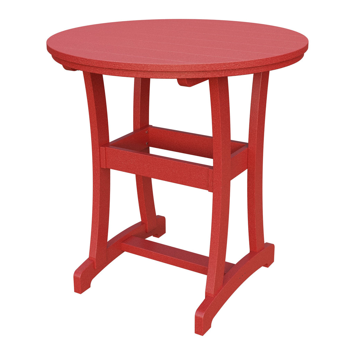Amish Legacy 42" Round Outdoor Bar Table in Cardinal Red