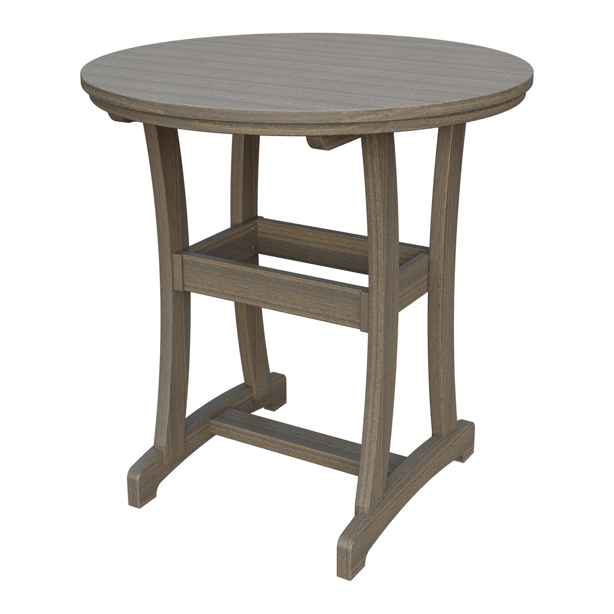 Amish Legacy 42" Round Outdoor Bar Table in Coastal Gray