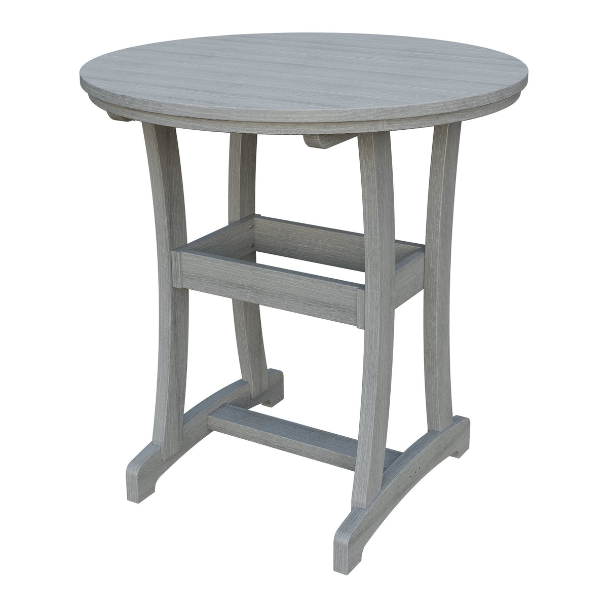Amish Legacy 42" Round Outdoor Bar Table in Driftwood Gray