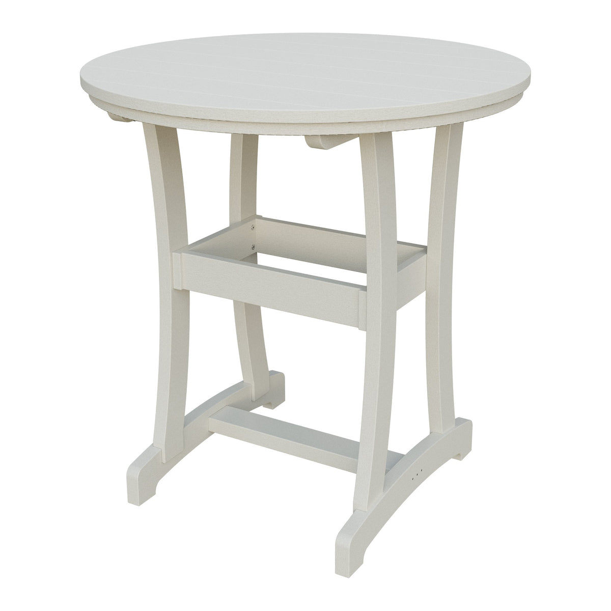 Amish Legacy 42" Round Outdoor Bar Table in Ivory