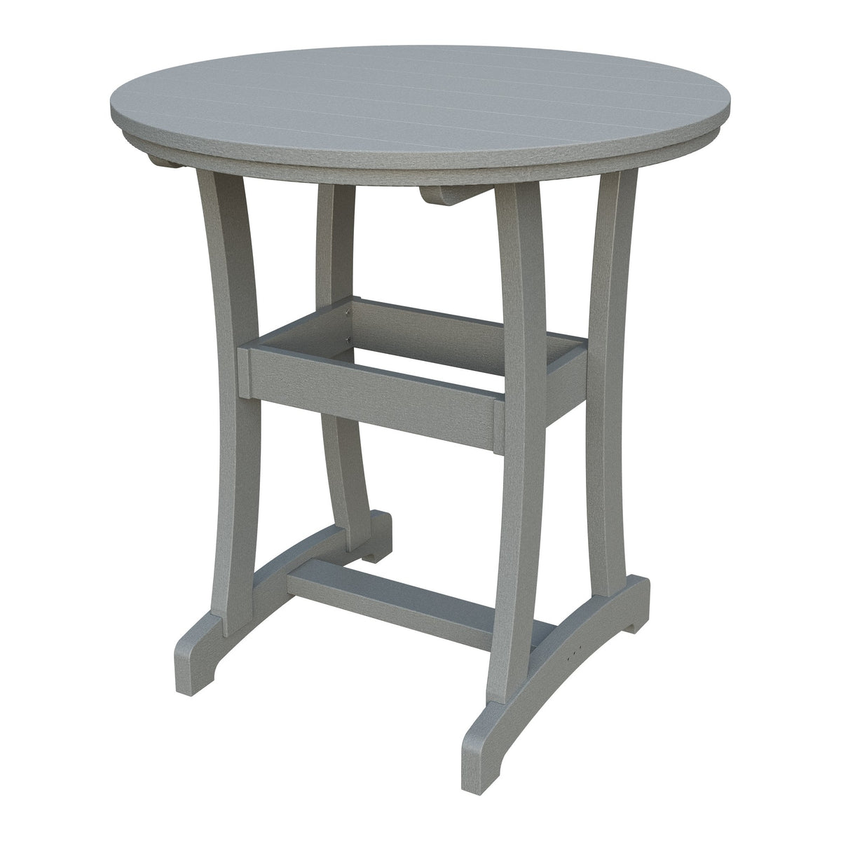 Amish Legacy 42" Round Outdoor Bar Table in Light Gray