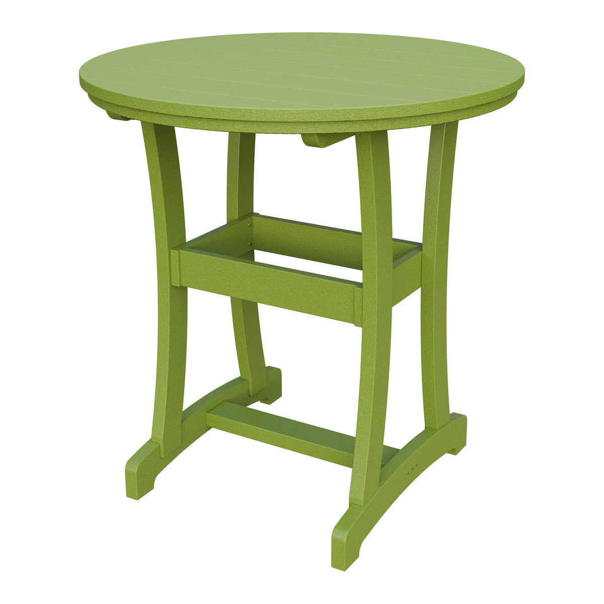 Amish Legacy 42" Round Outdoor Bar Table in Tropical Lime Green