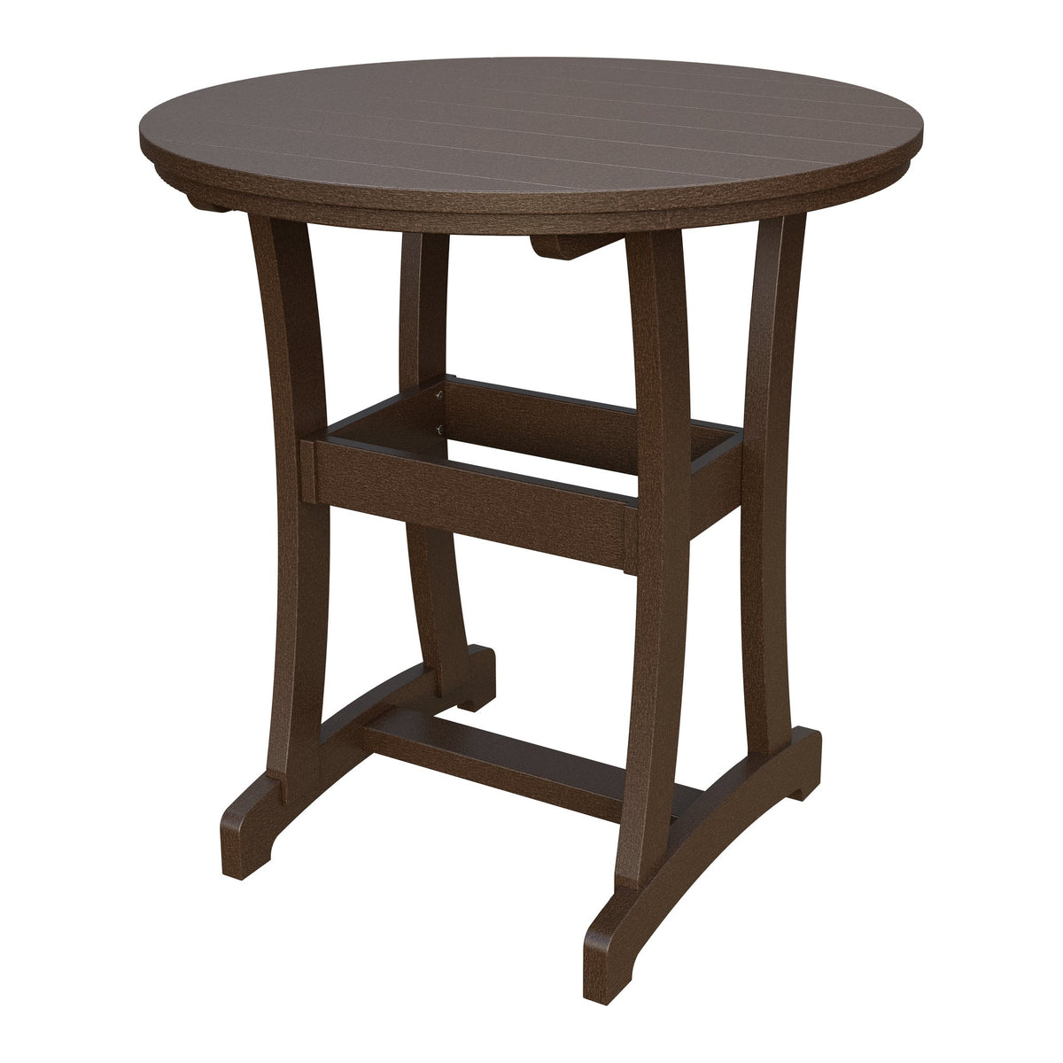 Amish Legacy 42" Round Outdoor Bar Table in Milwaukee Brown