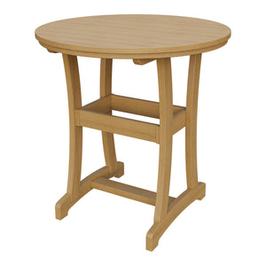 Amish Legacy 42" Round Outdoor Bar Table in Natural Teak