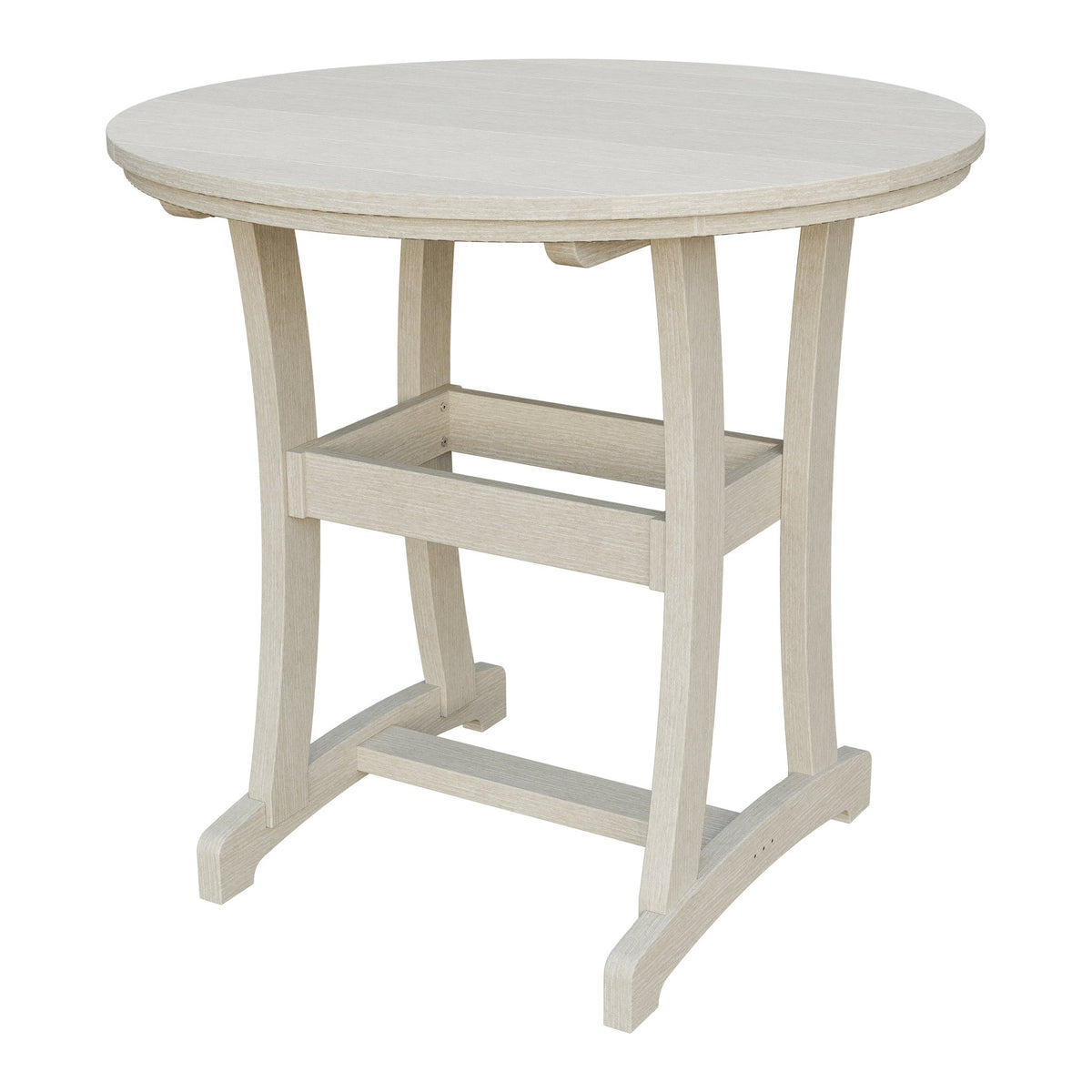 Amish Legacy 42" Round Outdoor Bar Table in Seashell