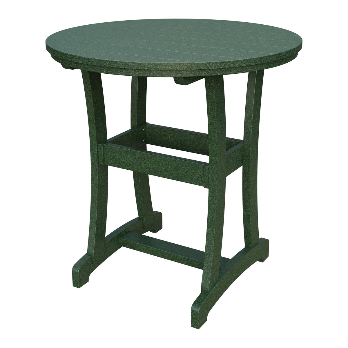 Amish Legacy 42" Round Outdoor Bar Table in Turf Green
