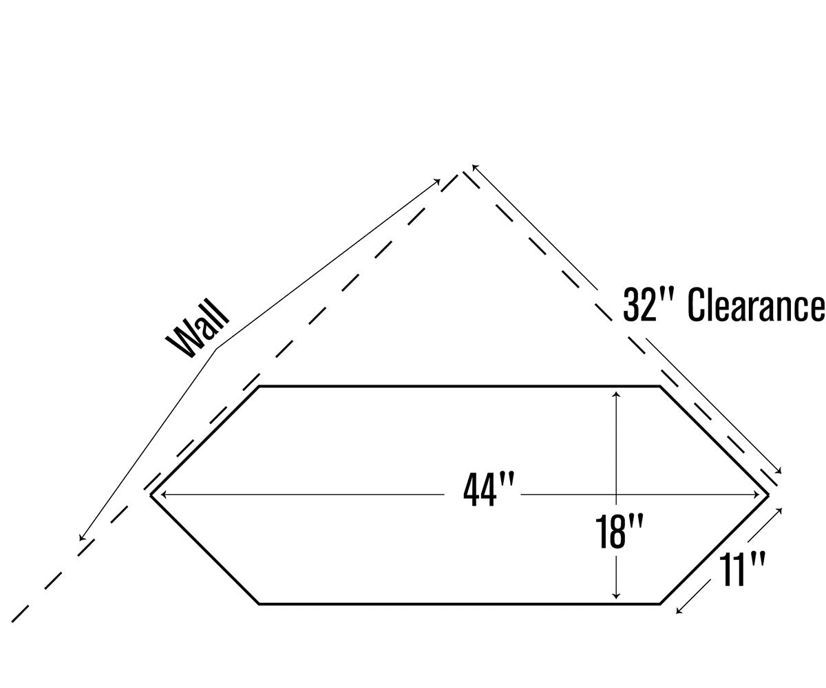 Amish Shaker 44" Corner TV Stand