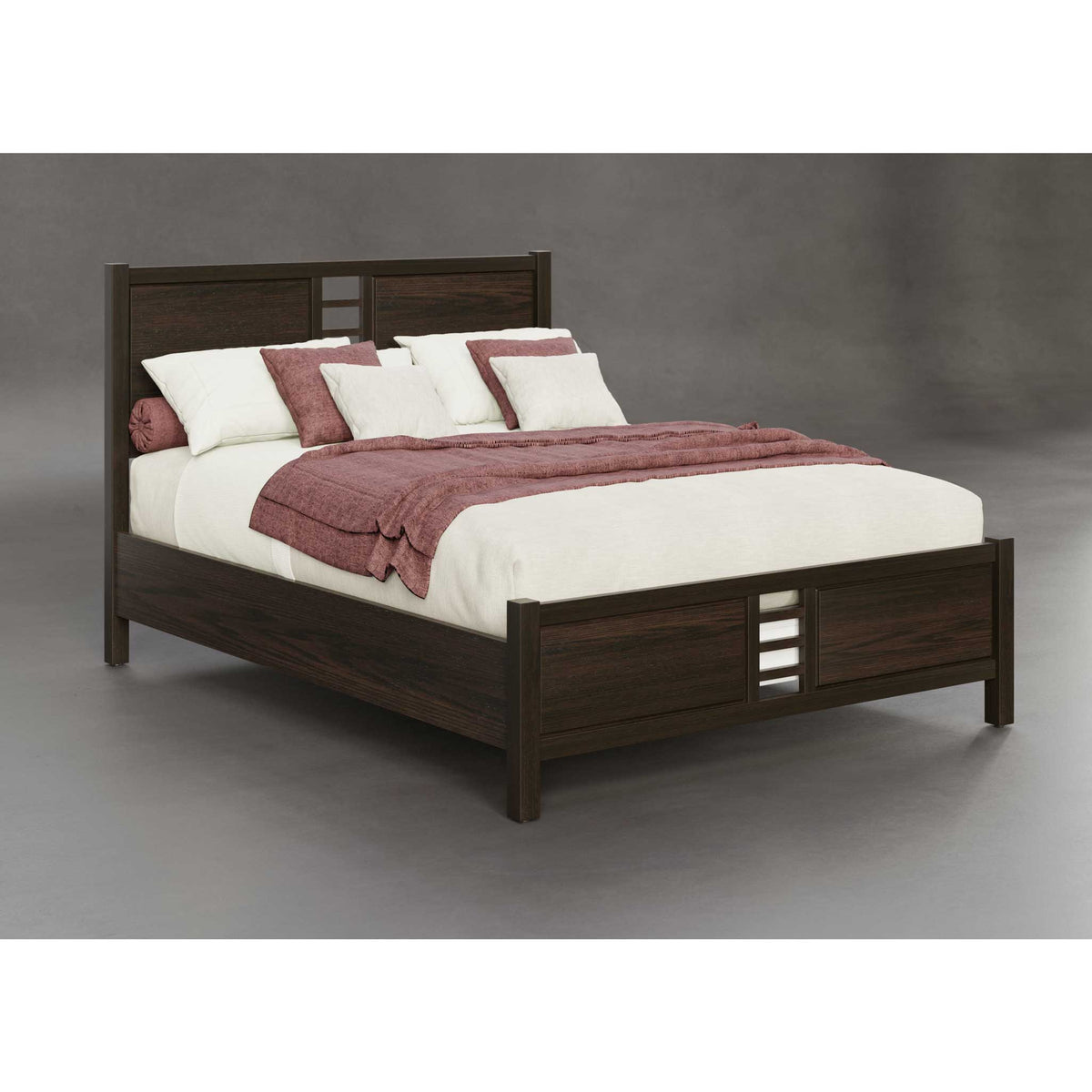 Amish Stowe Modern Oak 6pc Bedroom Set - Quick Ship