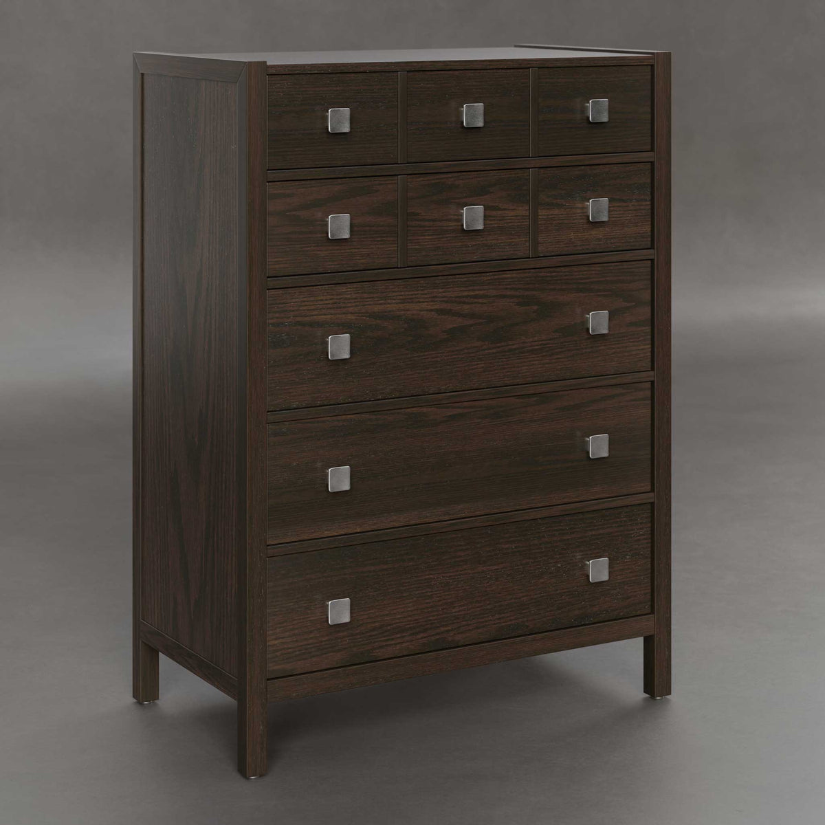 Amish Stowe Modern Oak 6pc Bedroom Set - Quick Ship