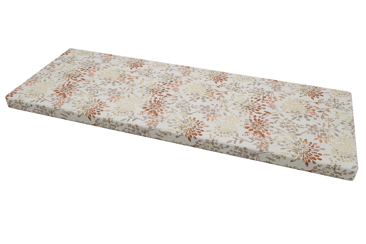 Amish Poly Dining Chair & Bench Seat Cushion in Whisper Earth / 4' Spanish Garden Benches
