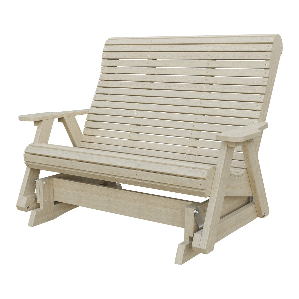 Amish 4' Rollback Poly Glider in Birchwood