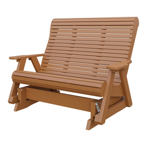 Amish 4' Rollback Poly Glider in Cedar