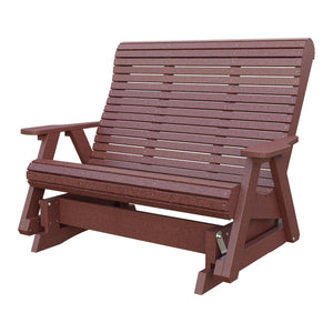Amish 4' Rollback Poly Glider in Cherrywood