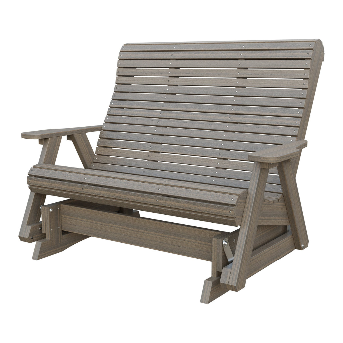 Amish 4' Rollback Poly Glider in Coastal Gray