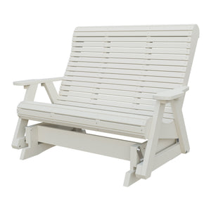 Amish 4' Rollback Poly Glider in Ivory
