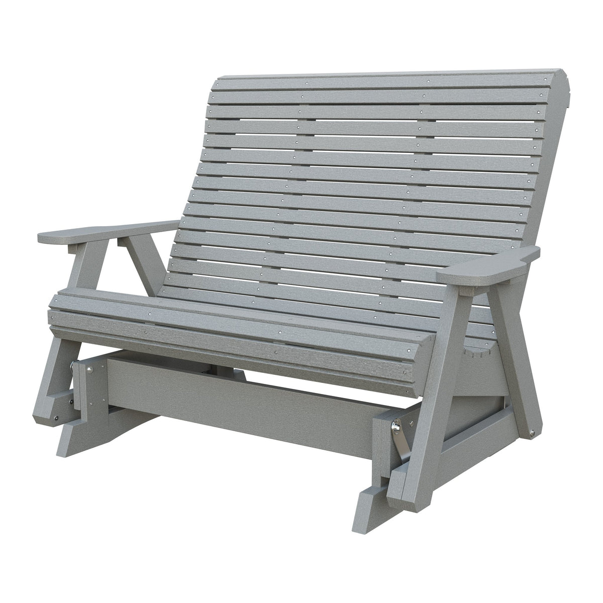 Amish 4' Rollback Poly Glider in Light Gray
