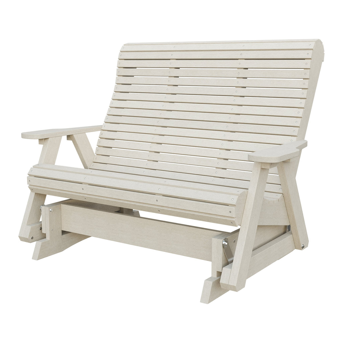 Amish 4' Rollback Poly Glider in Seashell