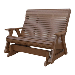 Amish 4' Rollback Poly Glider in Tudor Brown