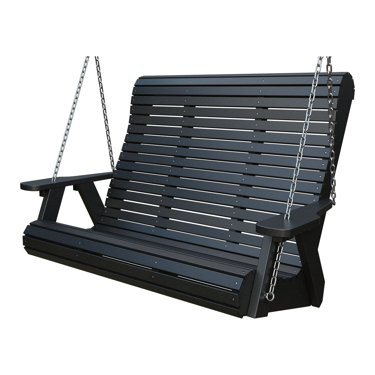 Amish 4' Rollback Poly Hanging Swing in Black