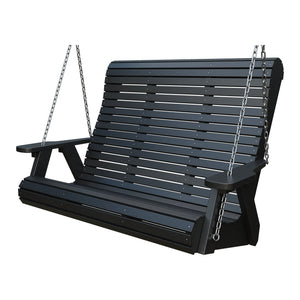 Amish 4' Rollback Poly Hanging Swing in Black