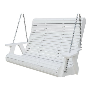 Amish 4' Rollback Poly Hanging Swing in Bright White