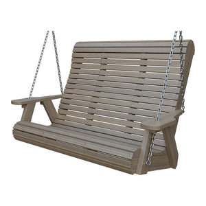 Amish 4' Rollback Poly Hanging Swing in Coastal Gray