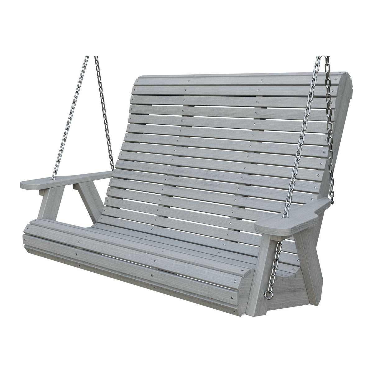 Amish 4' Rollback Poly Hanging Swing in Driftwood Gray