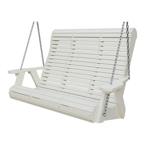Amish 4' Rollback Poly Hanging Swing in Ivory