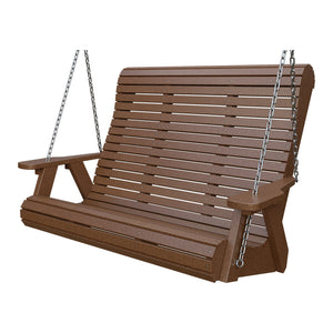 Amish 4' Rollback Poly Hanging Swing in Tudor Brown