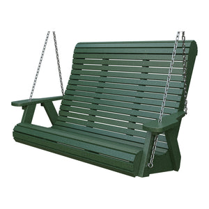Amish 4' Rollback Poly Hanging Swing in Turf Green