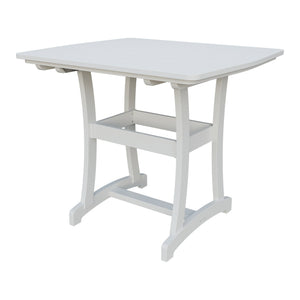Amish Legacy 4' x 4' Outdoor Bar Table in Bright White
