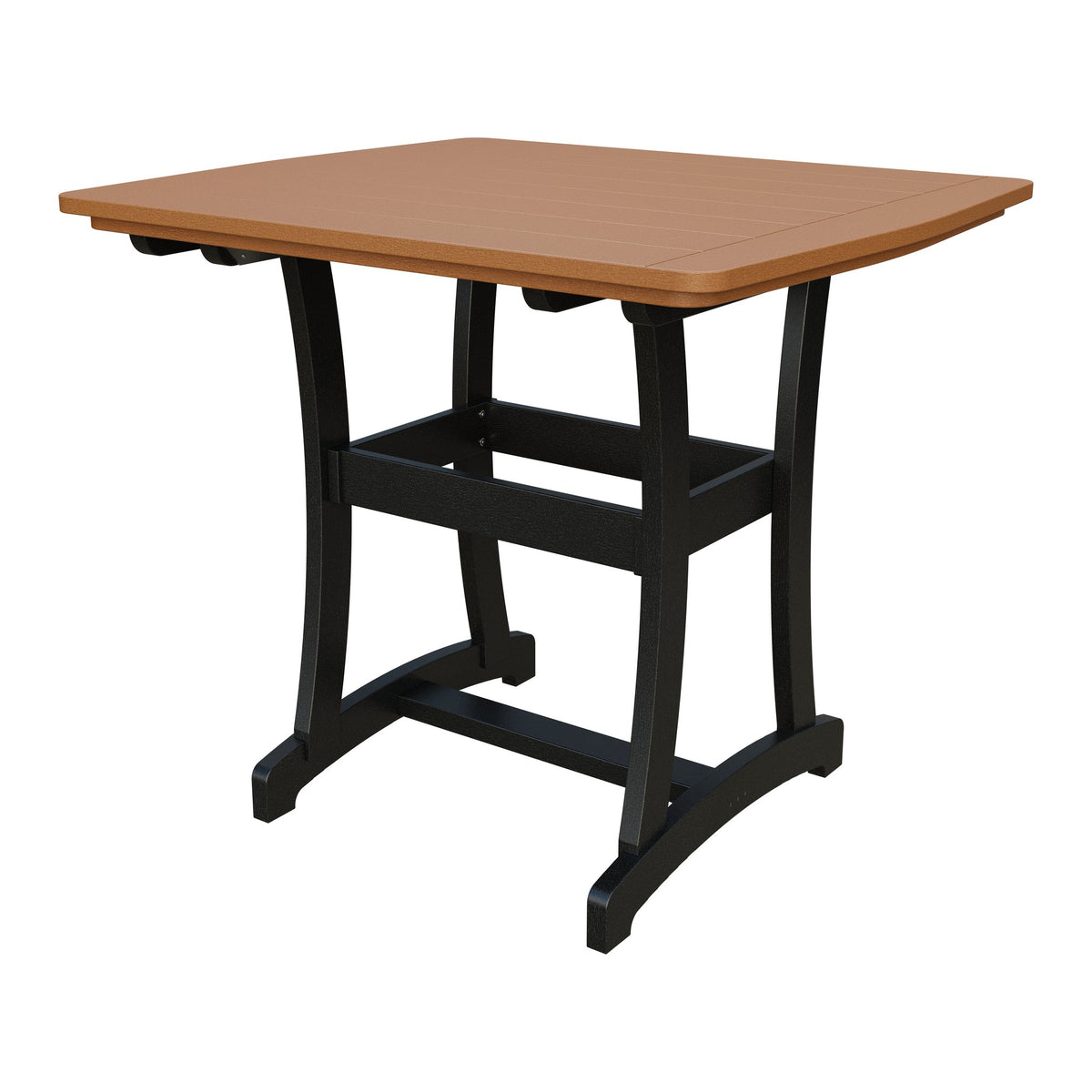Amish Legacy 4' x 4' Outdoor Bar Table in Cedar & Black