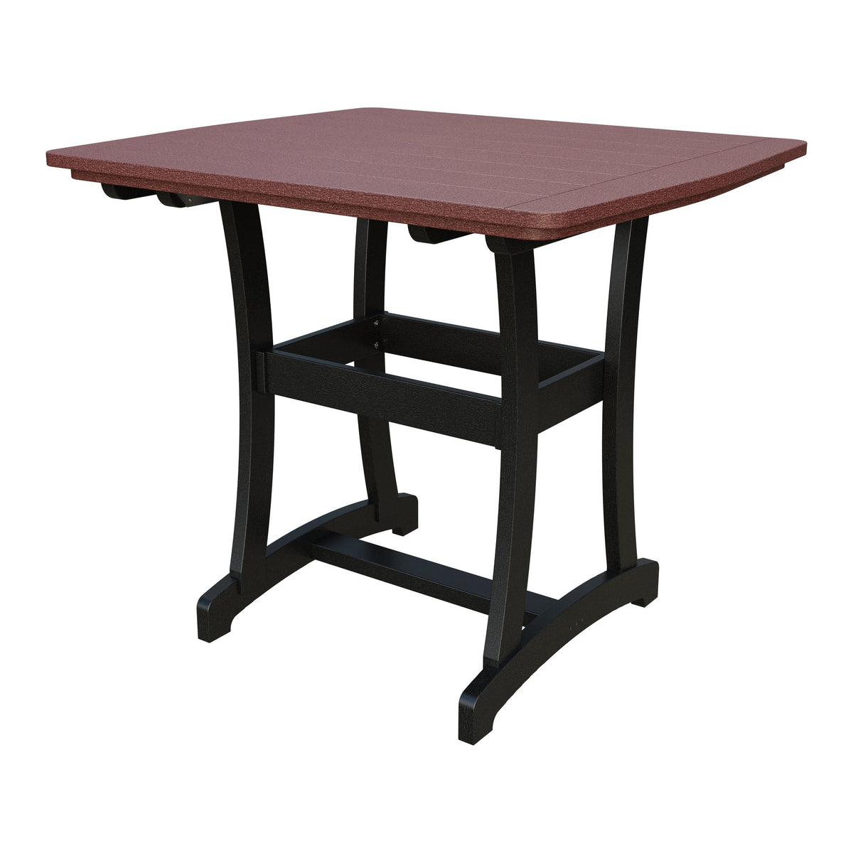 Amish Legacy 4' x 4' Outdoor Bar Table in Cherrywood & Black