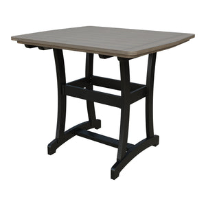 Amish Legacy 4' x 4' Outdoor Bar Table in Coastal Gray & Black
