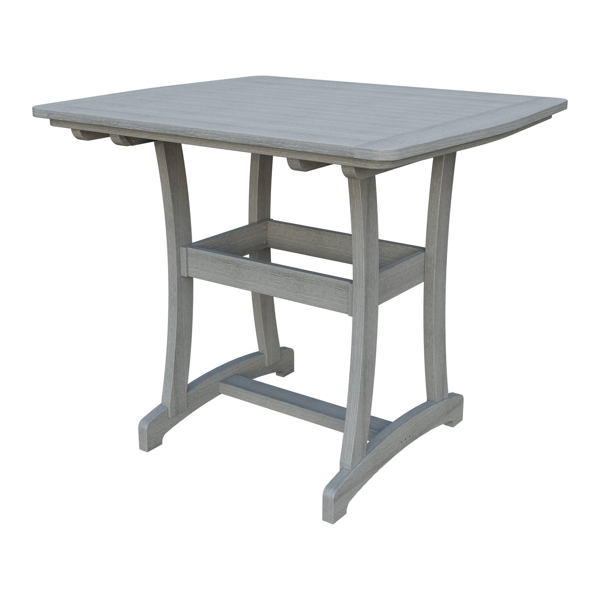 Amish Legacy 4' x 4' Outdoor Bar Table in Driftwood Gray