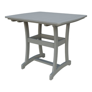 Amish Legacy 4' x 4' Outdoor Bar Table in Light Gray