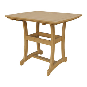 Amish Legacy 4' x 4' Outdoor Bar Table in Natural Teak