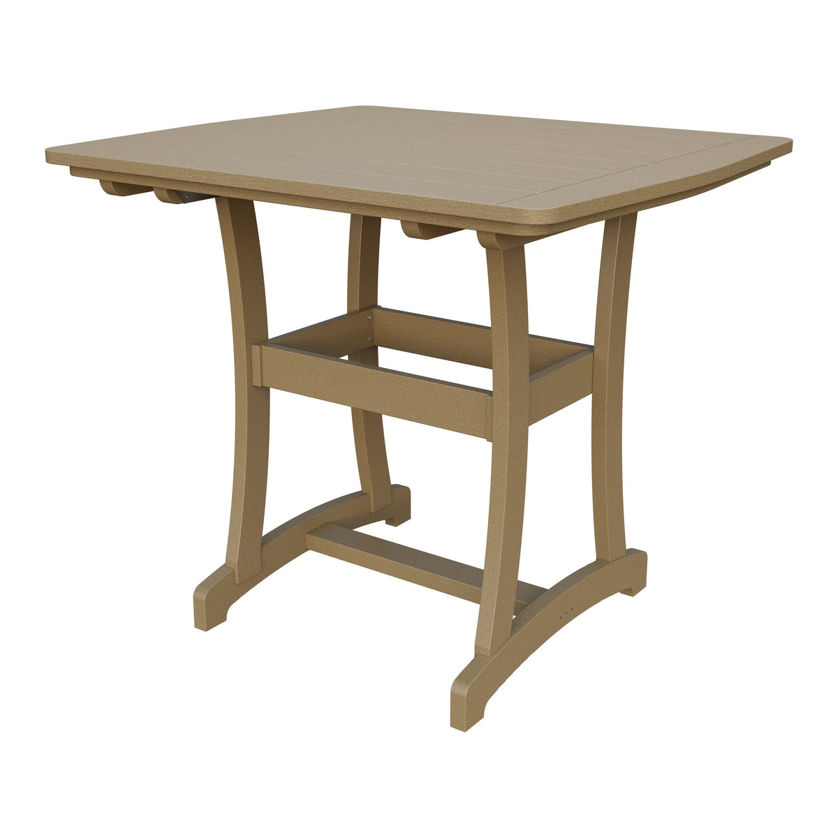 Amish Legacy 4' x 4' Outdoor Bar Table in Weathered Wood