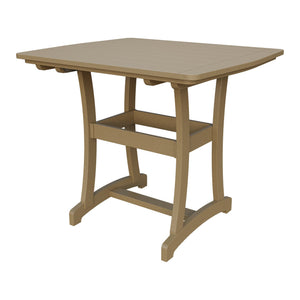 Amish Legacy 4' x 4' Outdoor Bar Table in Weathered Wood
