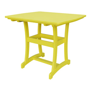 Amish Legacy 4' x 4' Outdoor Bar Table in Lemon Yellow