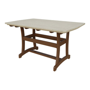 Amish Legacy 4' x 6' Outdoor Counter Table in Birchwood & Tudor Brown