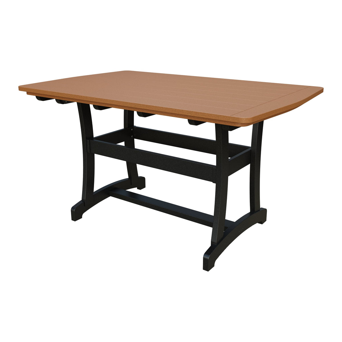 Amish Legacy 4' x 6' Outdoor Counter Table in Cedar & Black