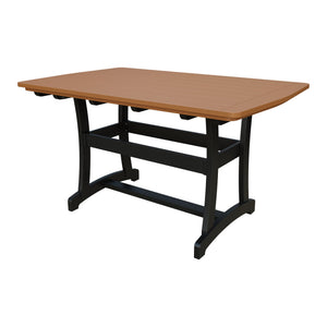 Amish Legacy 4' x 6' Outdoor Counter Table in Cedar & Black