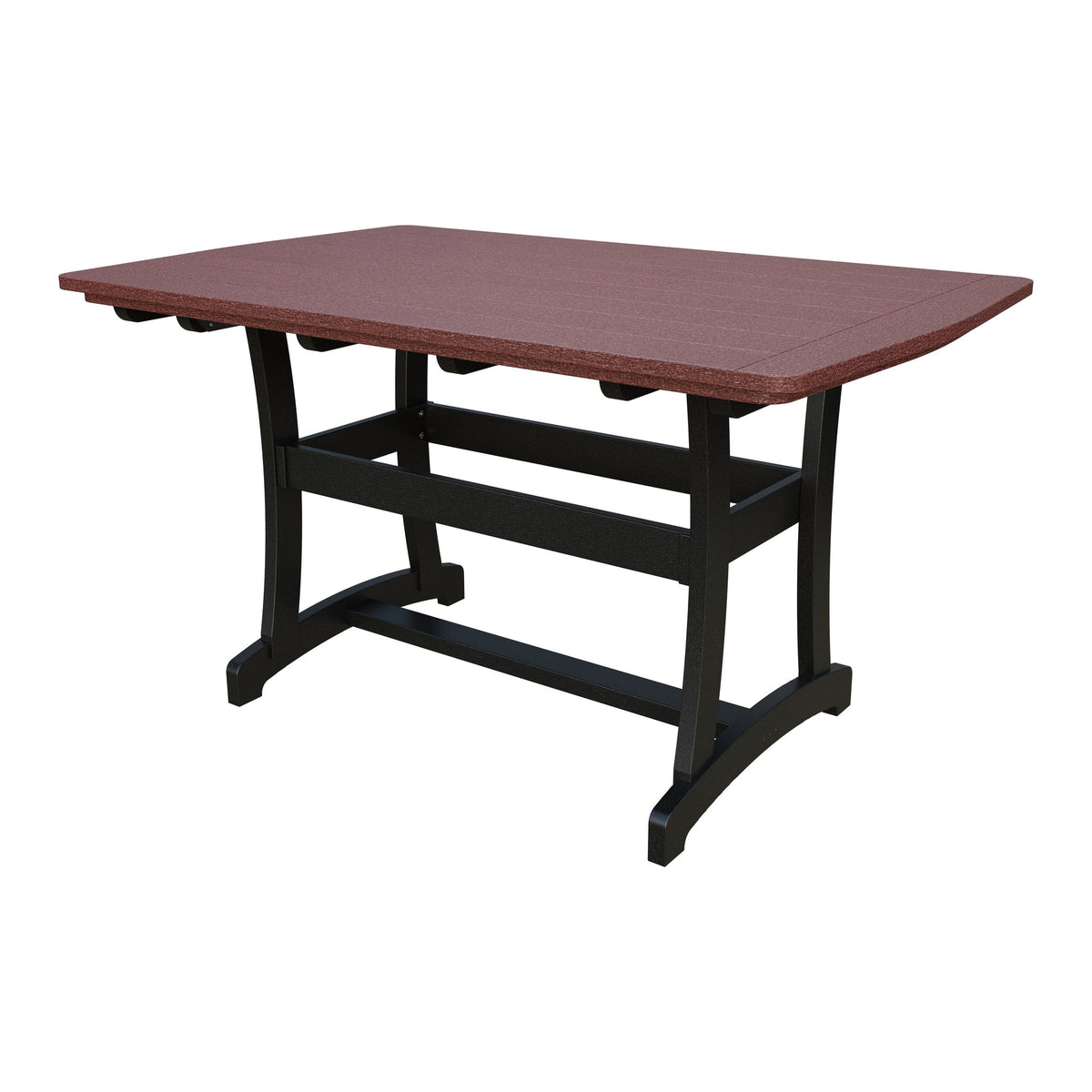 Amish Legacy 4' x 6' Outdoor Counter Table in Cherrywood & Black