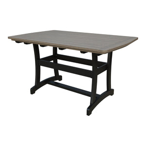 Amish Legacy 4' x 6' Outdoor Counter Table in Coastal Gray & Black
