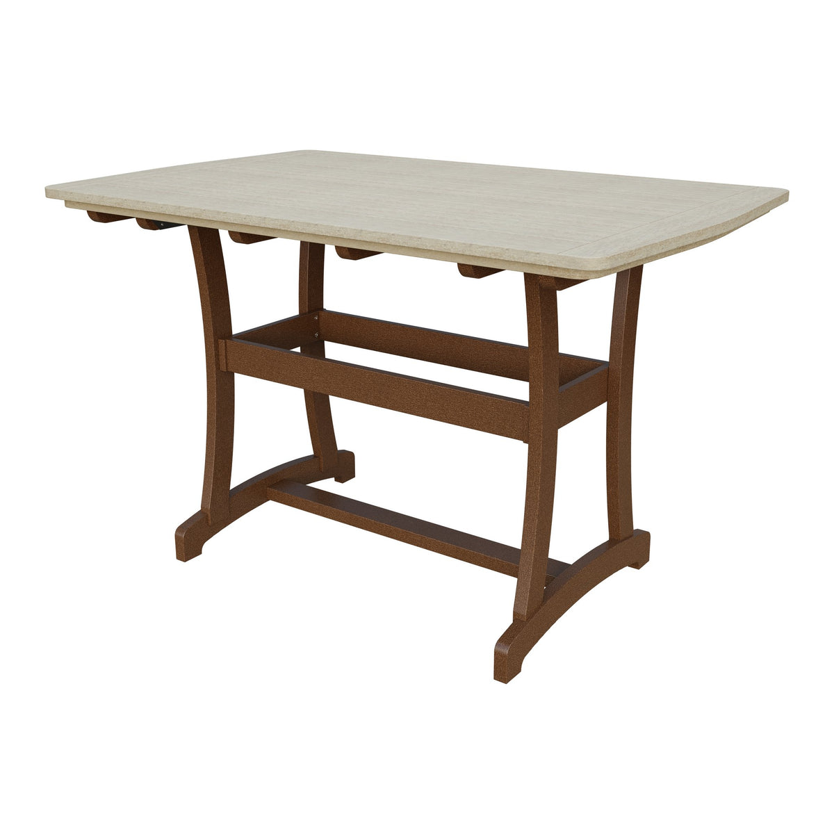 Amish Legacy 4' x 6' Outdoor Bar Table in Birchwood & Tudor Brown