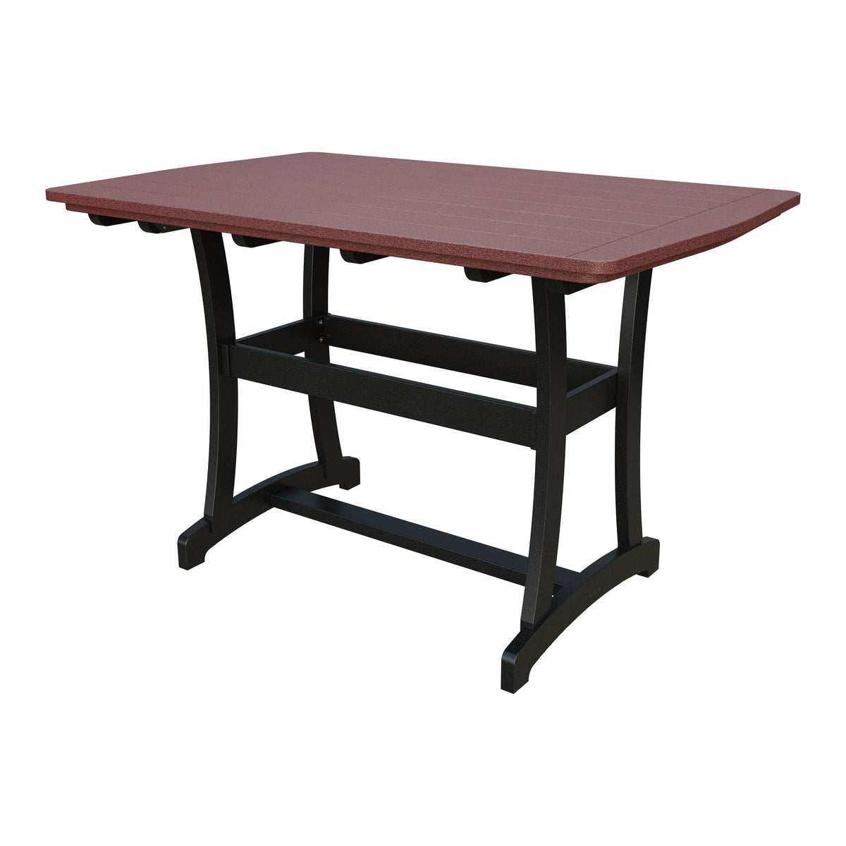 Amish Legacy 4' x 6' Outdoor Bar Table in Cherrywood & Black